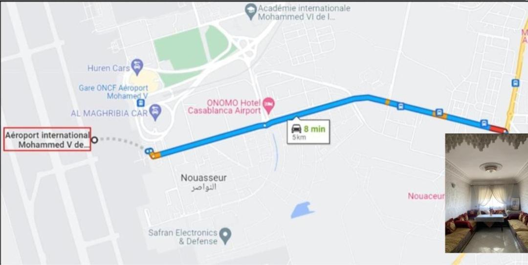 Adorable Apartamento A 8 Min Del Aeropuerto De Casablanca,Wifi Ultra Rapido Y Parking Gratis Derroua Εξωτερικό φωτογραφία
